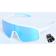 E-MATCHONE 이메치원 어린이 주니어 키즈 스포츠고글 선글라스 KH-01-01, 화이트+블루, 1개