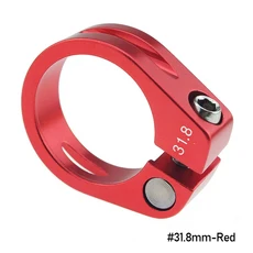 28.6/31.8/34.9mm 알루미늄 합금 자전거 시트 튜브 클램프 MTB 클립 도로 포스트, 03 31.8mm Red, 1개