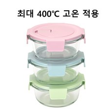 촉촉한 냉동밥 보관용기 내열유리 전자레인지용 420ml, 3개