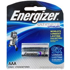 Energizer 勁量鋰電池2顆入(AA/AAA)勁量L91/L92長效型高性能電池, 1個, 4號鋰電池2入/卡【L92 BP-2】