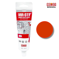 적색 튜브 내열용 실리콘 보일러 방화 방수 방습 방음 방진용 실리콘 실란트 모아실 MR-811, 1개