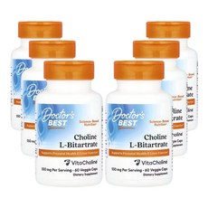 닥터스베스트 콜린 l-바이타트레이트 550mg 60베지캡슐(캡슐당 275mg), 6개, 60정