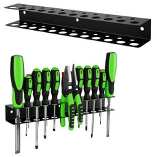 CCAENI 2팩 스크루 드라이버 플라이어 오거나이저 벽 마운트 금속 도구 보관 랙 수공구 유틸리티 펜치 홀더 차고 작업장 가정 창고용 117577, 2