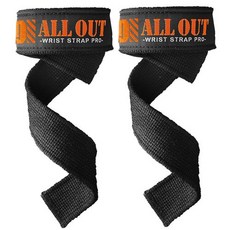 ALLOUT 올아웃 리스트 스트랩 리프팅 스트랩 초보자 프로 대응, Black, 1개