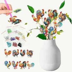 페인팅 키트 아크릴 소재 동물 테마 꽃꽂이 정원 장식용, 1개, 1. HC0033