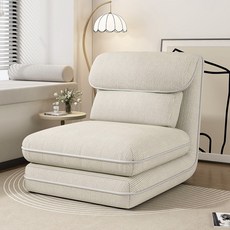 1인용 쇼파 조절 등받이 안락 의자 분리식 침대겸 좌식의자 리클라이너, 오트밀