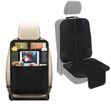 말랑베이비 프리미엄 카시트 보호매트 눌림 오염 방지 킥매트, 시크블랙, 1세트