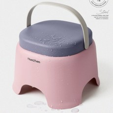 휴대용 유아 욕실 목욕의자 미끄럼방지 파스텔 어린이의자, 1개, 봄날하우스 하우 핸들링 (소)옐로우퍼플