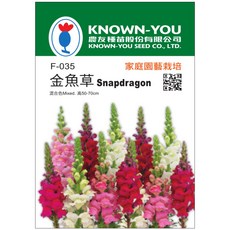 農友種苗 金魚草 Snapdragon 混合色 家庭園藝栽培 種子, 1包