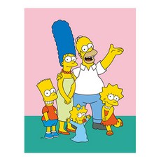 아트박스/하비스스퀘어 심슨 패밀리 보석십자수 캔버스 40x50cm