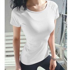 이노뱅크 여성용 반팔 필라테스 홈트 요가복 티셔츠 GM0277A