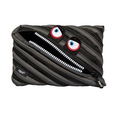 ZIPIT Wildlings 여아용 대형 필통 어린이 및 청소년을 위한 귀여운 지퍼 파우치 학교용 문구 가방 핑크, Black