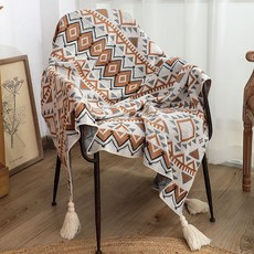 波西米亞風流蘇針織蓋毯