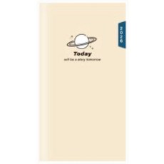 2026 48K雙色日曆手冊 週計劃本 手帳 行事曆 年度日誌, 48K雙色日曆手冊-黃色/CDN-653, 1個