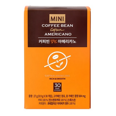 커피빈 캡틴 아메리카노 스틱커피, 900mg, 30개입, 2개