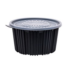 [ILYONG] 탕용기 FP 220파이 대 2800ml 50세트 PP 검정, 1개