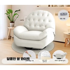 전동 리클라이너 1인 소파 흔들의자 휴식 안락의자, Z_고양이발톱달콤한화이트전동USB