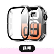 適用 Watch 10 鋼化玻璃保護殼 防摔錶殼, 1個, 透明,42mm