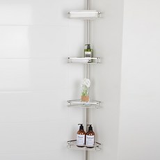 Dehub 不鏽鋼浴室轉角四層置物架, 單色, 1組