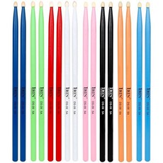 나무 드럼 스틱 재즈 전문 하이 퀄리티 타악기, 11. 3 Pair Random Color, 1개