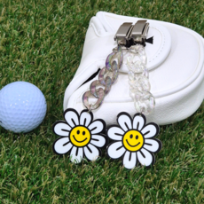 [1+1] Lume 골프 퍼터키퍼 민들레스마일 골프 퍼터커버 집게, 2개, 혼합