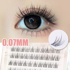 HANC 풀없이 붙이는 노글루 속눈썹 10줄 대용량 7-10mm, 1개, 자연스러운