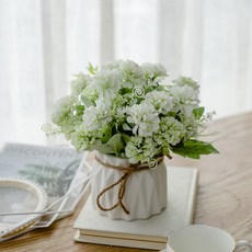 [화병세트] 인테리어 조화 생화같은 미니 꽃장식 꽃병 소품 화병, 1개, 프레시 그린