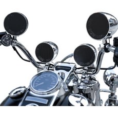 고호크 모터사이클 블루투스 스피커 | 4.25인치 크롬 스피커 포함 4.1채널 앰프 오디오 시스템 방수 | 핸들바 장착 음악 스테레오 인도어 | FM 라디오 USBAUX, TR4-Titan Chrome