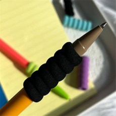 스몰페이즈 연필 굳은살 방지 그립 볼펜그립홀더, 8p 블랙