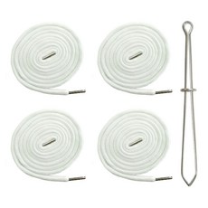 (끼우개 포함) 140cm 원형 후드끈 바지끈 4개, 1세트, 화이트(4개)