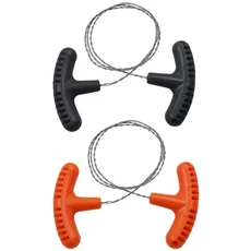 생존용 와이어 톱 휴대용 캠핑 로프 케이블 절단용 PVC 파이프 하이킹 사냥 정원용, 01 black orange