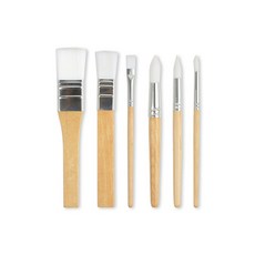 비본 북바인딩 유아미술 평붓 둥근붓 6개 세트, 단품, 단품