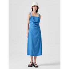 [국내매장정품] 에잇세컨즈 8SECONDS 리넨 드레이프 꼬임 스트랩 원피스 블루 (324571LYCP) 324571LYCP 169502