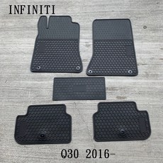 猴野人 INFINITI Q30 2016- 汽車腳踏墊 橡膠防水防潮 耐熱耐磨 SGS檢測, 黑邊
