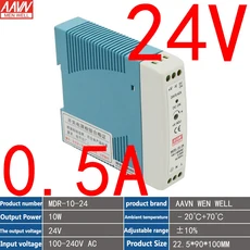 레일 스위칭 전원 공급 장치 단일 출력 DC 12V24V DR 15W 30W 45W 60W 120W 75W NDR 150W 240W 20A 10A 6.25A 5A 3A 1A, [01] 12V, [09] MDR-10, [01] 100-240V