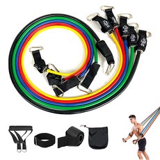 헬로우준 프리미엄 라텍스 튜빙밴드 세트, 튜빙밴드 8종세트, 혼합컬러