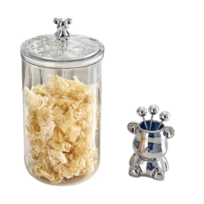 에이프런 다용도 곰돌이 식품 캡슐 밀폐 보관용기 보관함, 3개