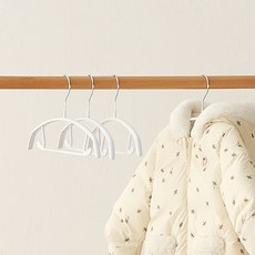 씨인크 아기 유아 키즈 논슬립 코팅 슬림 옷걸이, 화이트, 30개