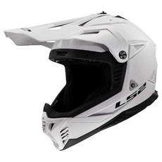 LS2 Helmets Gate II 풀 페이스 MX 오토바이 헬멧매트 블랙 - 3XL 185184, 스몰, 유광 화이트