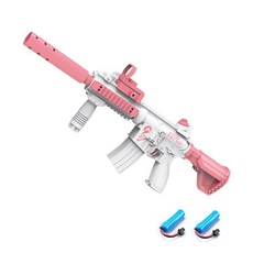 UB 오토 워터건 전동 물총 물놀이 워터밤 배터리2개, M416, 핑크, 1개