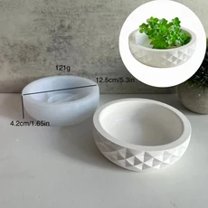 대형 콘크리트 화분 DIY 원형 석고 보관 그릇 실리콘 몰드 라운드 에폭시 수지 시멘트 용기 컨테이너 몰드, 03 C Silicone Mold, 1개