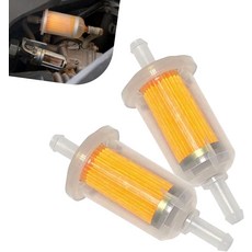 Fiknonk 2 PCS 모터사이클 4 인라인 필터 고유량 에어 393인치 길이 대부분의 스쿠터 더트 바이크노란색에 범용적입니다