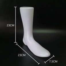 발마네킹 신발 마네킹 전시용 매장 발모형 양말 가게, 1개, 23cm 화이트 여성용