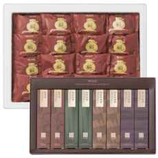 [백년화편 공식 직영몰] 밥알찹쌀떡+양갱모둠 선물세트 부직포백 포장, 1개