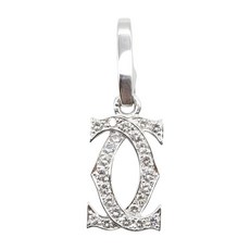 까르띠에 중고 2010's 18K 화이트 골드 참 다이아몬드 펜던트