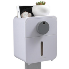 프림드앤 방수 다용도 벽걸이 티슈 케이스 H_RD_2, 화이트, 1개