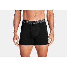 언더아머 1387425 001 블랙 남성 UA 퍼포먼스 코튼 6 Boxerjock® 3장 면 드로즈 팬티 NEU046 EHA102