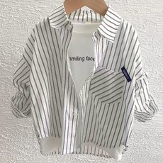 [앙디] F상의 퓨라인셔츠 (FE185)_(아동복 아동옷 기본 의류 남아용 공용 봄가을 남방 신학기셔츠 베이직)