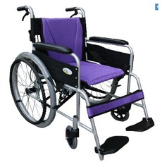 日式強化款耐重結構雙層墊輕量化輪椅，舒適便攜，安全耐用, 紫色, 1個