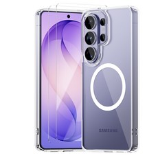 MEIMIOU 갤럭시 풀커버 2배자력 맥세이프 케이스+ 전면 강화유리 필름